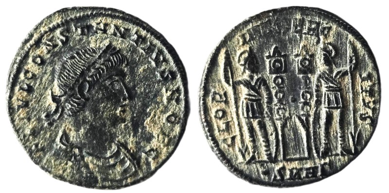 Constantinus II. (330-333 AD). Æ Follis. Heraclea. Obv: FL IVL CONSTANTINVS NOB ...