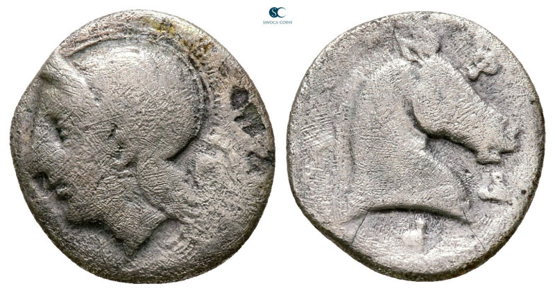 Thessaly. Pharsalos circa 425-350 BC. 
Hemidrachm AR

16 mm, 2,18 g



Fi...