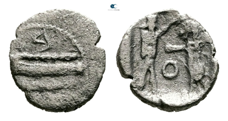 Phoenicia. Sidon. Time of Baalshallim II 401-366 BC. 
1/16 Shekel AR

10 mm, ...