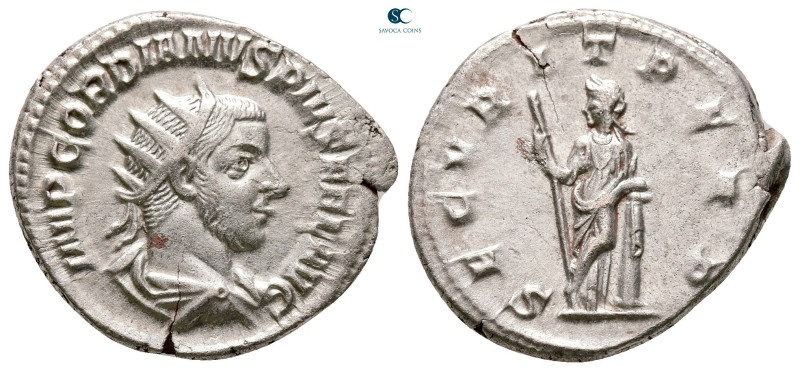 Gordian III AD 238-244. Rome
Antoninianus AR

24 mm, 4,37 g



Good Very ...