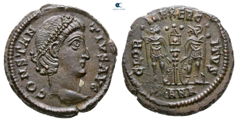 Constantius II AD 347-361. Antioch
Follis Æ

16 mm, 1,90 g



Nearly Extr...