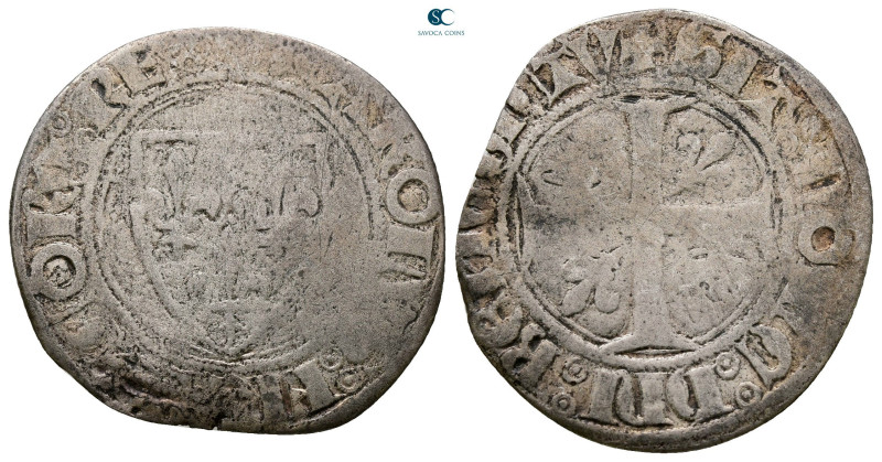 France. Montpellier. Charles VI the Mad AD 1380-1422. 
Blanc AR 

26 mm, 2,46...