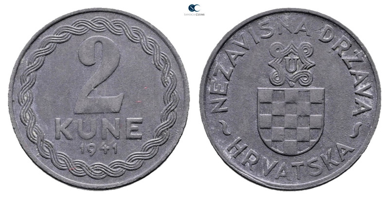 Croatia. AD 1941. 
2 Kune 1941

 mm, 2,2 g



Uncirculated