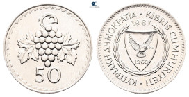 Cyprus.  AD 1981. 50 Mils 1981