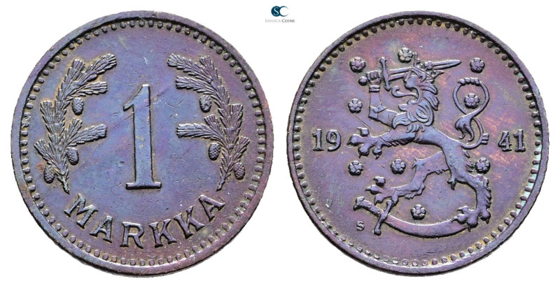 Finland. AD 1941. 
1 Markka 1941

 mm, 3,92 g



Uncirculated