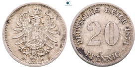 Germany.  AD 1874. 20 Pfennig AR