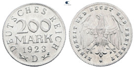 Germany.  AD 1923. 200 Mark 1923 D