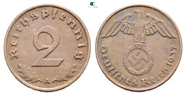 Germany.  AD 1937. 2 Reichspfennig 1937 A