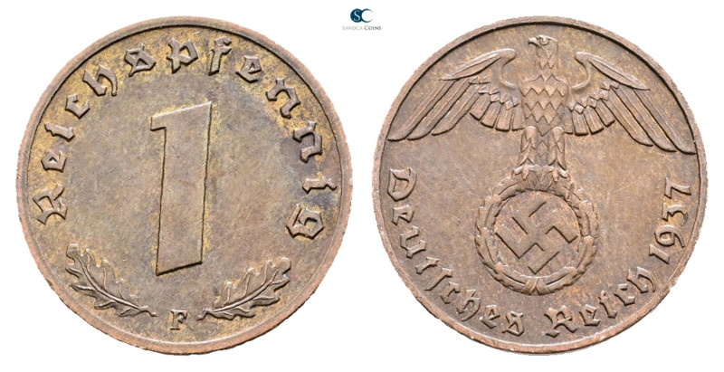 Germany. AD 1937. 
1 Reichspfennig 1937 F

 mm, 2 g



Extremely Fine