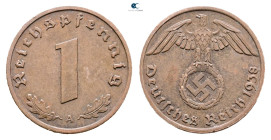 Germany.  AD 1938. 1 Reichspfennig 1938 A