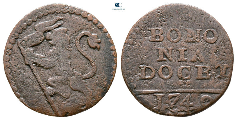 Italy. Papal State, Bologna AD 1740. 
Quattrino Æ

19 mm, 1,95 g



Very ...