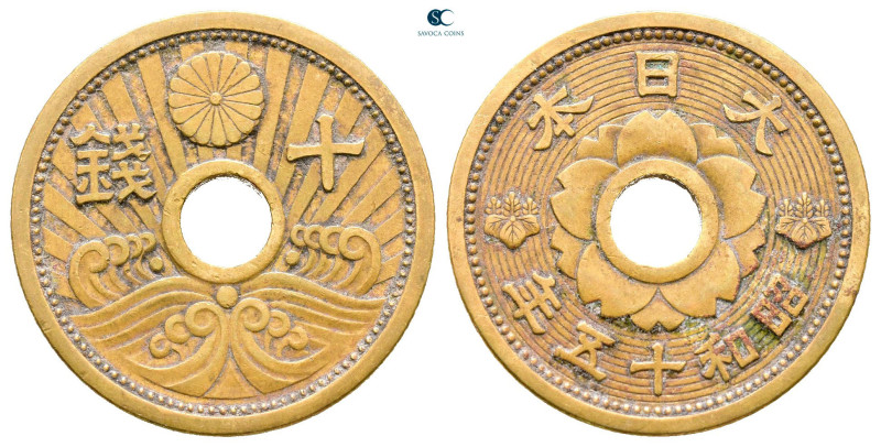 Japan. Hirohito (Showa) AD 1926-1989. Year 15
10 Sen 1940 Al-Æ

22 mm, 3,98 g...