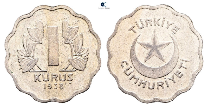 Turkey. AD 1938. 
1 Kurus 1938

 mm, 2,54 g



Extremely Fine