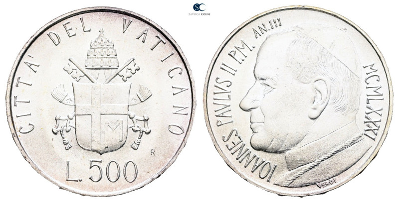 Vatikan. AD 1981. 
500 Lire 1981

 mm, 11 g



Mint State