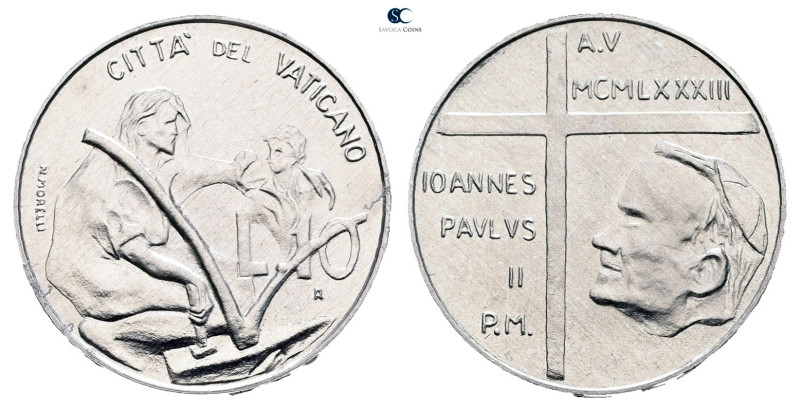 Vatikan. AD 1983. 
10 Lire 1983

 mm, 1,6 g



Mint State