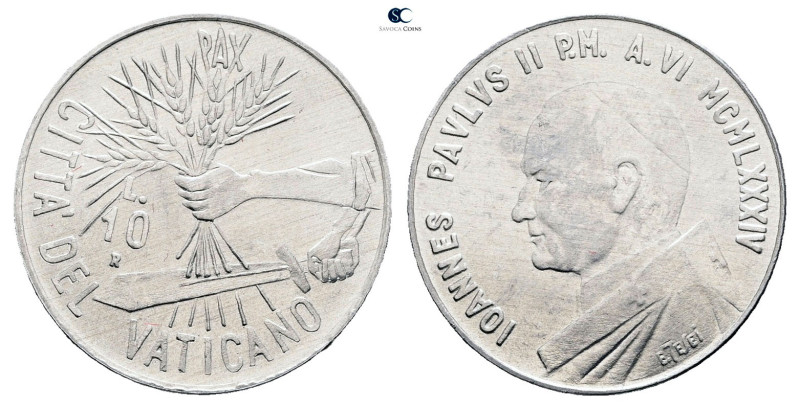 Vatikan. AD 1984. 
10 Lire 1984

 mm, 1,6 g



Mint State