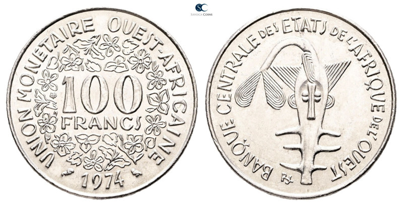 Western African State. AD 1974. 
100 Francs 1974

 mm, 7,20 g



Uncircul...