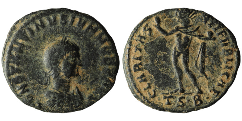 Constantine II, Caesar (AD 316-337). Thessalonica
AE Follis (21mm, 3,30g)