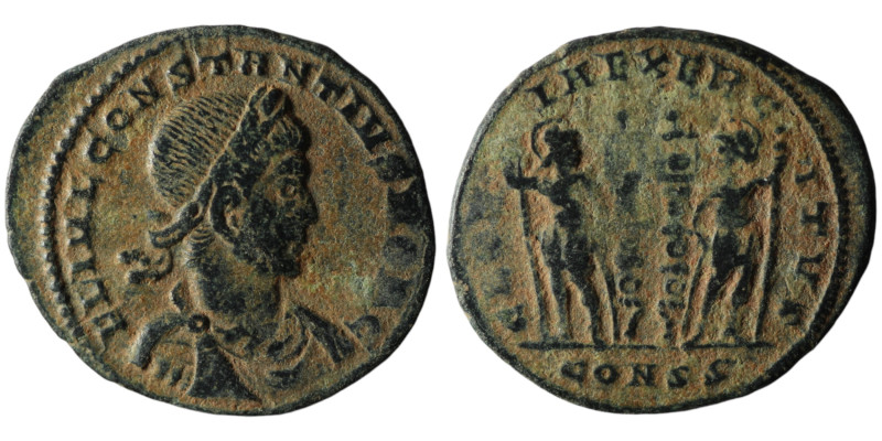 Constantius II, Caesar (AD 324-337). Constantinople
AE Follis (19mm, 2,19g)
