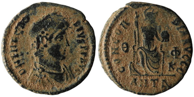 Theodosius I (AD 379-395). Antioch
AE Follis (19mm, 2,39g)