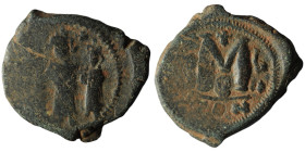 Heraclius, Heraclius Constantine and Martina (AD 610-641). Constantinople
AE Follis (30mm, 9,37g)