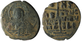 Anonymous attributed to Romanus III (AD 1028-1034). Constantinople.
AE Follis (31mm, 5,64g)