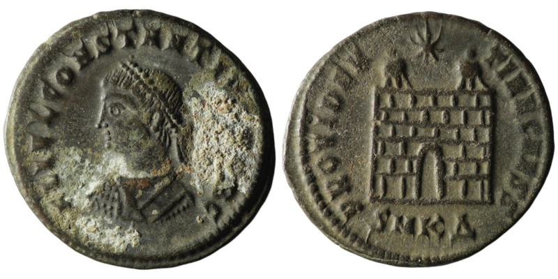 Constantius II, Caesar (AD 324-337). Kyzikos
AE Follis (20mm, 2,98g)