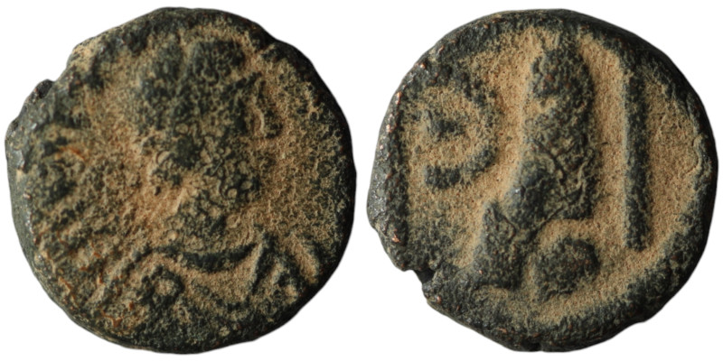 Justin I (AD 518-527). Antioch
AE Pentanummium (11mm, 1,93g)