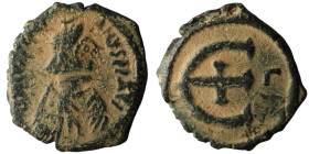 Justinian I (AD 527-565). Theoupolis (Antioch)
AE Pentanummium (17mm, 1,93g)

Artificial sandpatina