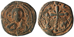 Anonymous Follis, time of Nicephorus III (circa AD 1078-1081). Constantinople.
AE Follis (24mm, 4,93g)

Artificial sandpatina