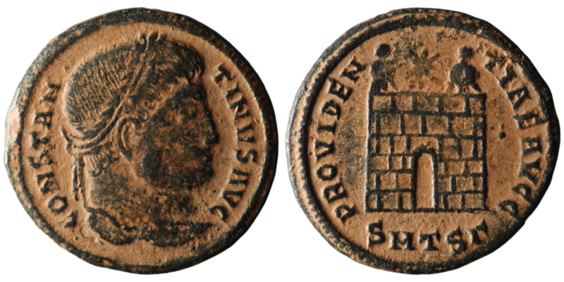 Constantine I 'the Great' (AD 307/10-337). Thessalonica
AE Follis (20mm, 2,82g)
...