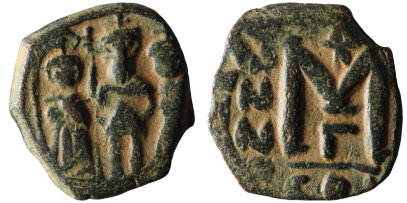 Heraclius, Heraclius Constantine and Heraclonas (AD 610-641). Constantinople
AE ...