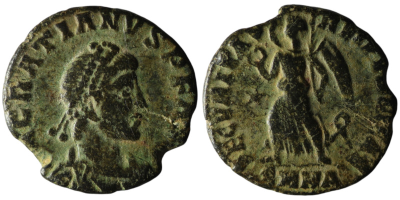 Gratian (AD 367-383). Nicomedia
AE Follis (16mm, 1,73g)