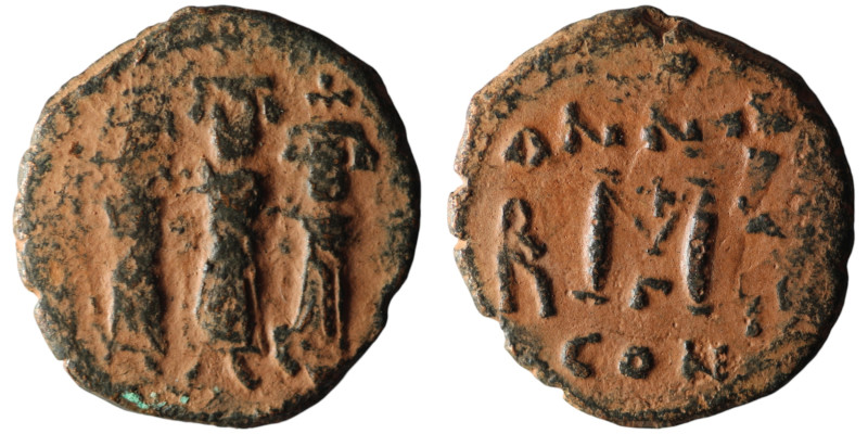 Heraclius, Heraclius Constantine and Martina (AD 610-641). Constantinople
AE Fol...