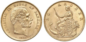 DANIMARCA Cristiano IX (1863-1906) 20 Corone 1873 - KM 791 AU (g 8,95)