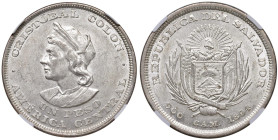 EL SALVADOR Peso 1894  CAM - KM 115 AG In slab NGC n° 2105345-024.