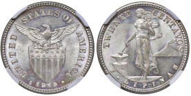 FILIPPINE 20 Centavos 1919 - KM 170 AG In slab NGC n° 5787269-025, TOP POP.