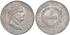 FRANCIA Napoleone primo console (1799-1804) 5 Franchi An. 12 M - Gad. 577 AG