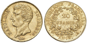 FRANCIA Napoleone I (1804-1814) 20 Franchi An. 12 A - Gad. 1021 AU (g 6,45) Ottima qualità per la tipologia.