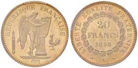 FRANCIA Seconda repubblica (1848-1852) 20 Franchi 1848 A - Gad. 1032 AU In slab PCGS n° 47551765. Nell'asta CGB del 2020, lotto 356, un altro esemplar...