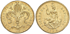 FIRENZE Ferdinando III di Lorena (1791-1824) Ruspone 1799 - Gig. 8 AU (g 10,44) RRRR Colpetti al bordo.
