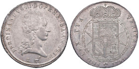 FIRENZE Ferdinando III di Lorena (1791-1824) Francescone 1795 var. ETR - Gig. 27b AG (g 27,37) RRRR Variante della massima rarità e non quotata in nes...