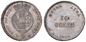 FIRENZE Ferdinando III di Lorena (1791-1824) 10 Soldi 1823 - Gig. 50 AG (g 1,87)