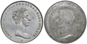 FIRENZE Leopoldo II di Lorena (1833-1841) Prova uniface in metallo bianco - Pag. 601 Mb RRRRR Prova uniface di estrema rarità. In slab PCGS n° 3222572...