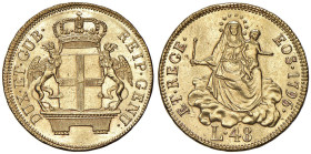 GENOVA Dogi biennali III fase (1637-1797) 48 Lire 1796 - MIR 277/5 AU (g 12,62) R Lievi hairlines da pulizia.