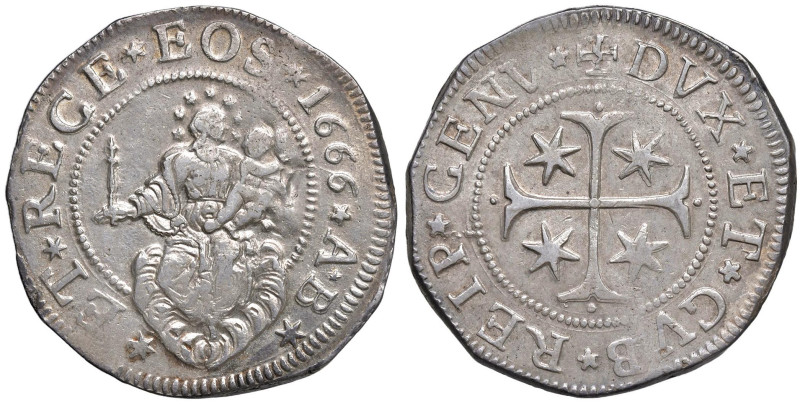 GENOVA Dogi biennali III fase (1637-1797) Scudo 1666 AB - MIR 294/24 AG (g 38,21...