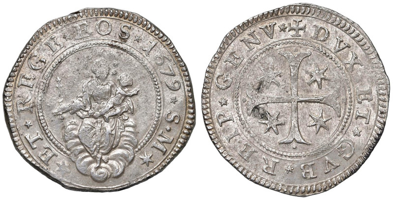 GENOVA Dogi biennali III fase (1637-1797) Mezzo scudo 1679 SM - MIR 297/30 AG (g...