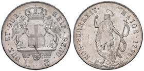 GENOVA Dogi biennali III fase (1637-1797) 8 Lire 1796 - MIR 309 AG (g 33,46)