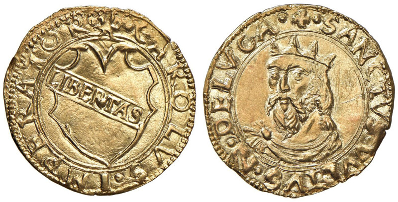 LUCCA Repubblica (1369-1799) Scudo d'oro del sole - MIR 179/5 AU (g 3,37) Esempl...