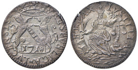 LUCCA Repubblica (1369-1799) Grosso o Barbone da 12 Soldi 1718 - MIR 222/3 AG (g 2,96)